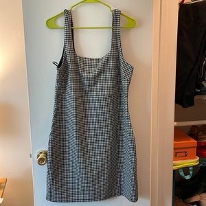 Forever 21 square neck gingham dress size 0x NWT